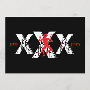 30. Geburtstag - schmutzige 30 - Hölle eines Party Einladung