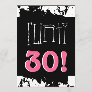 30. Geburtstag Schwarz-weiß Pink Grunge Zebra KOKE Einladung