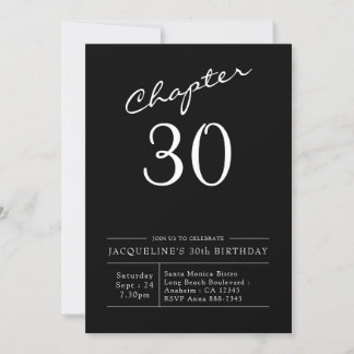 30. Geburtstag, Script 30 Party Einladung