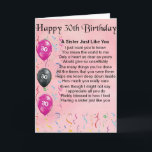 30. Geburtstag Sister Gedicht Karte<br><div class="desc">Ideal für eine 30-jährige Schwester.</div>