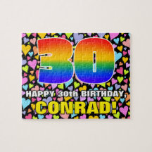 30. Geburtstag — Spaß, Liebende Herzformen + "30"