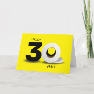30. Geburtstag Toilettenpapierrolle Karte