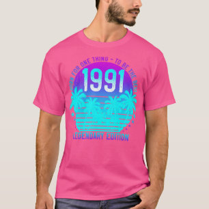 30. Geburtstag Vintag 1991 Ästhetische Sonnenunter T-Shirt