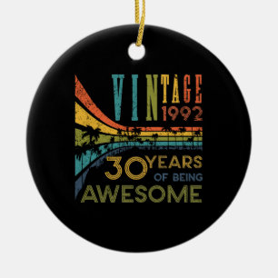 30. Geburtstag Vintage 1992 30. Geburtstag Keramik Ornament