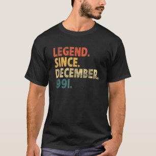 30. Geburtstag Vintage Legende Seit Dezember 1991 T-Shirt