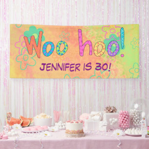 30. Geburtstag WooHoo Personalisierter Banner