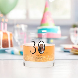 30. Geburtstag zum 30. Foto Whiskyglas