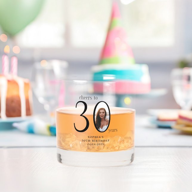 30. Geburtstag zum 30. Foto Whiskyglas (Insitu (Geburtstag))