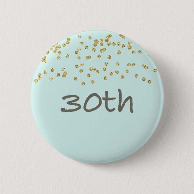 30. GeburtstagConfetti Button (Vorderseite)