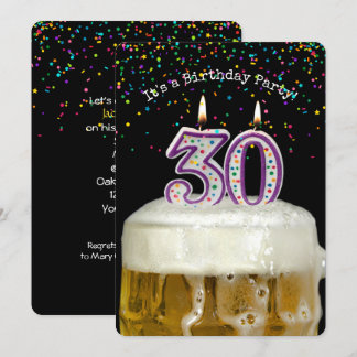 30. Geburtstags-Bier-Party Einladung