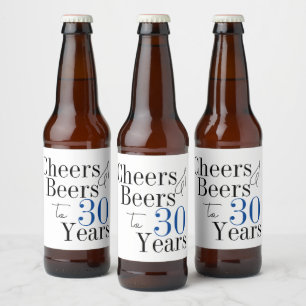 30. Geburtstags-Biere und Gewürze Typografie-Party Bierflaschenetikett