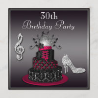 30. Geburtstags-Disco-Diva-Kuchen und Heels-heißes