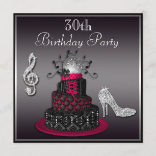 30. Geburtstags-Disco-Diva-Kuchen und Heels-heißes Einladung