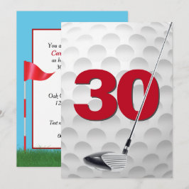 30. Geburtstags Golf Theme Party Einladung