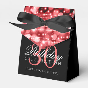 30. Geburtstags-Party-Glitzern rot Geschenkschachtel