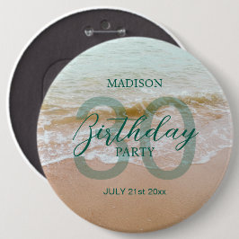 30. Geburtstags-Strandparty Button