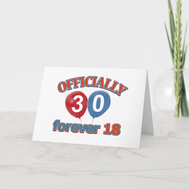 30. Geburtstagsdesigns Karte (Vorderseite)