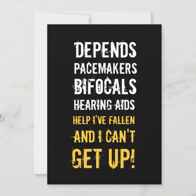 30. Geburtstagseinladungen - alte Leute Einladung (Vorderseite)