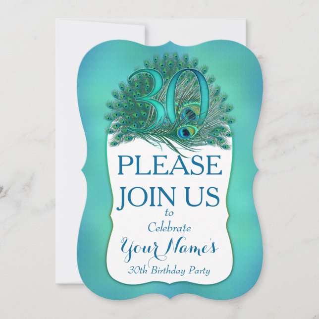 30. Geburtstagseinladungen Einladung (Vorderseite)