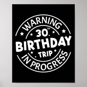30. Geburtstagsfahrt in Progress Witz 30 Ye Poster