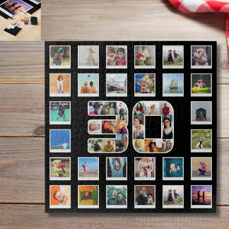 30. Geburtstagsfamilie Foto Erinnerungen Collage Puzzle