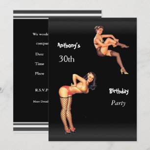 30. Geburtstagsfeier Pin-up Girls Einladung