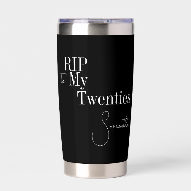 30. Geburtstagsfeier RIP 20er Party Thermobecher (Vorderseite)