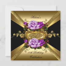 30. Geburtstagsfeier Rosen Lila Gold Schwarz