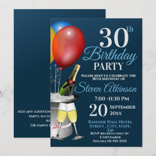 30. Geburtstagsfeier Sparkling Party Einladung