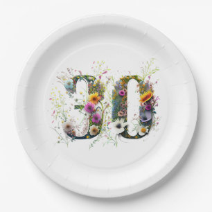 30. Geburtstagsfeier Wildblumen Glückwunsch zum Ge Pappteller