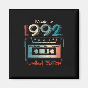 30 Geburtstagsgeschenke Jahr alt Hergestellt 1992 Magnet
