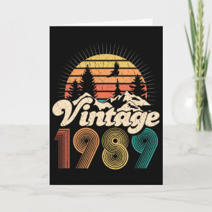 30. Geburtstagsgeschenke - Vintage 1989 Wandernde  Karte