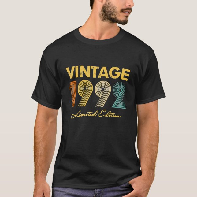 30. Geburtstagsgeschenkidee Vintag 1992 T-Shirt (Vorderseite)