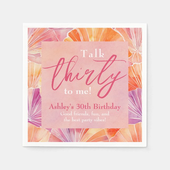 30. Geburtstagsgespräch 30 mit mir Serviette (Vorderseite)