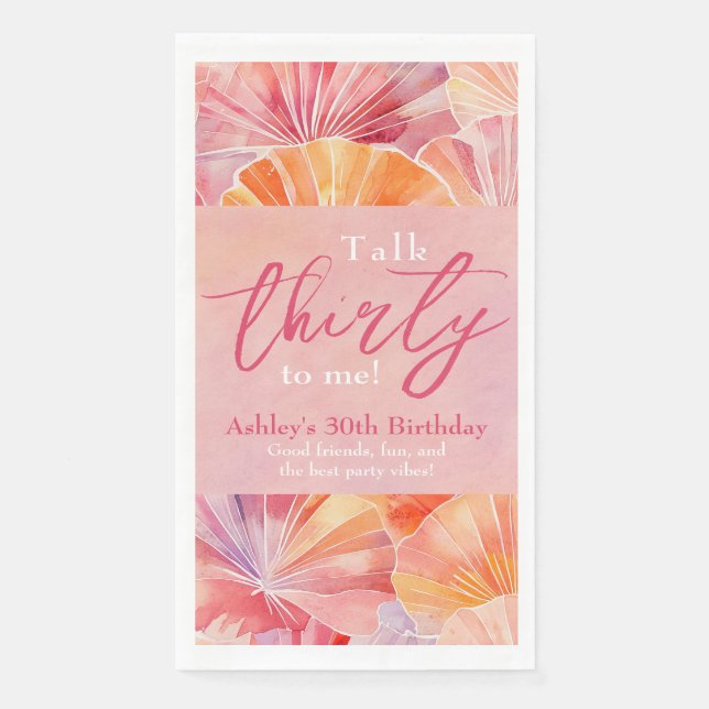 30. Geburtstagsgespräch 30 mit mir Serviette (Vorderseite)