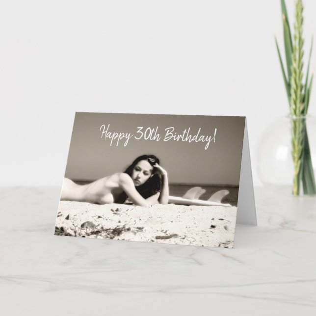 30. Geburtstagskarte für Single Karte (Vorderseite)