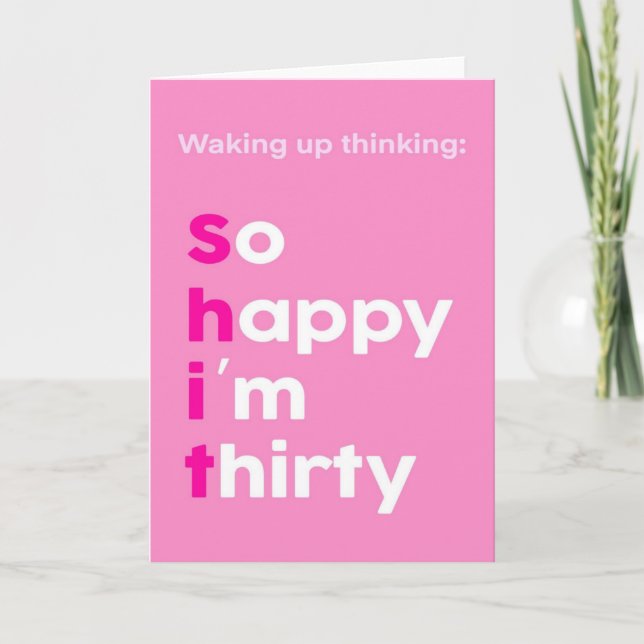 30. Geburtstagskarte Karte (Vorderseite)