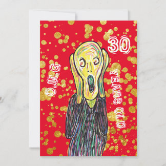 30. Geburtstagskünstlerin lädt OMG ein Einladung