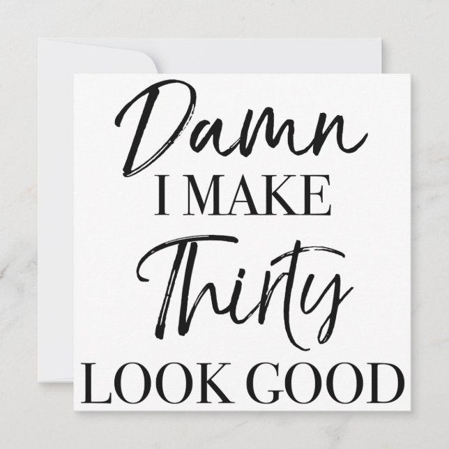 30. Geburtstagsstärke Karte (Vorderseite)