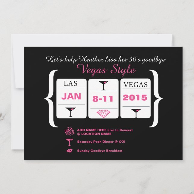 30. Geburtstagssteckmaschine Einladung (Vorderseite)