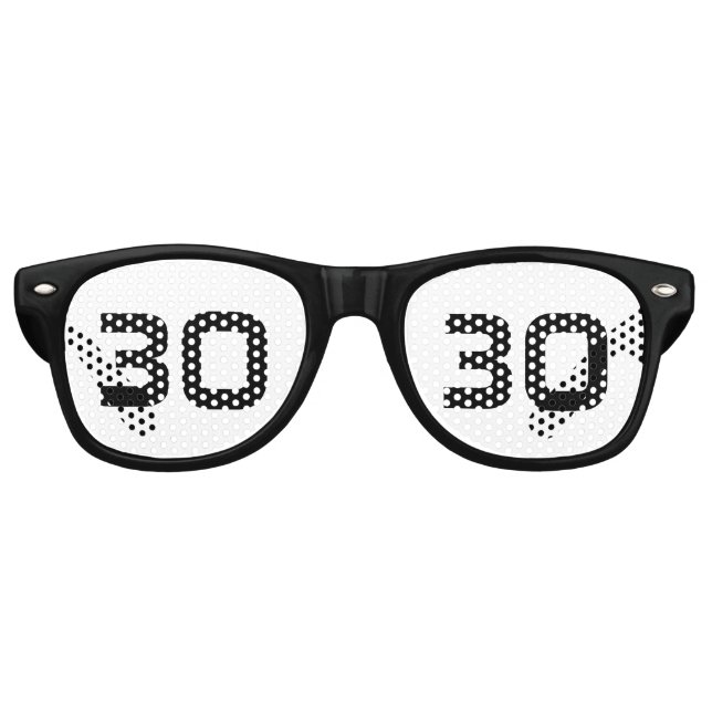 30. Geburtstagsvorlage Partybrille (Vorderseite)