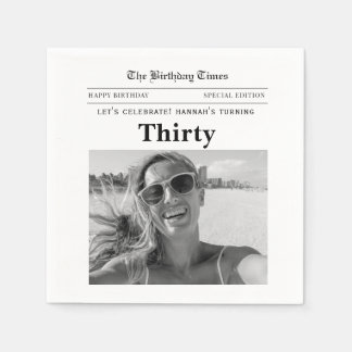 30. Geburtstagszeitung Serviette