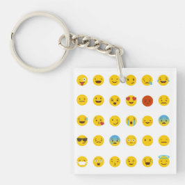 30 gemischte Emojis Schlüsselanhänger