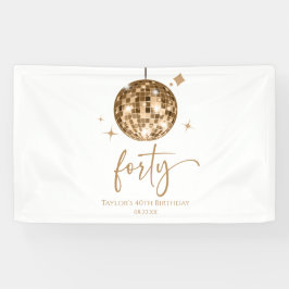 30 Gold Disco Ball 40. Geburtstag Party Banner