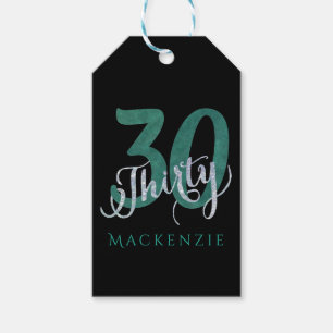 30. Grün   Custom Birthday Danke Gastgeschenk Geschenkanhänger