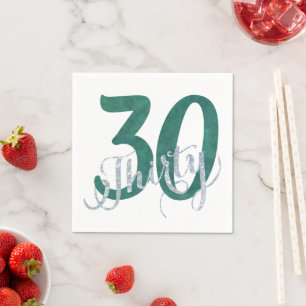 30. Grün Gewohntes Geburtstagsjubiläum Party Serviette