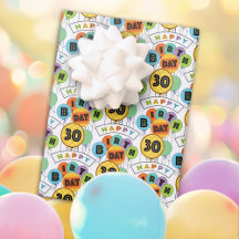 30. Happy Birthday Typografy Balloons