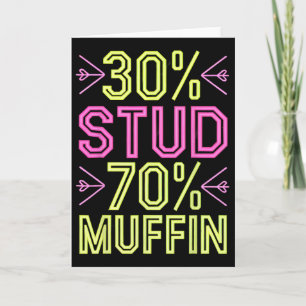 30% Hengst 70% Muffin Lustiger Valentinsliebhaber Karte