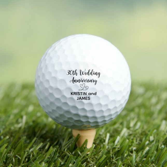 30. Hochzeitsjubiläum Herz Golfball (Insitu T-Shirt)