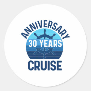 30. Hochzeitsjubiläum Kreuzfahrt 30 Jahre Paare V Runder Aufkleber